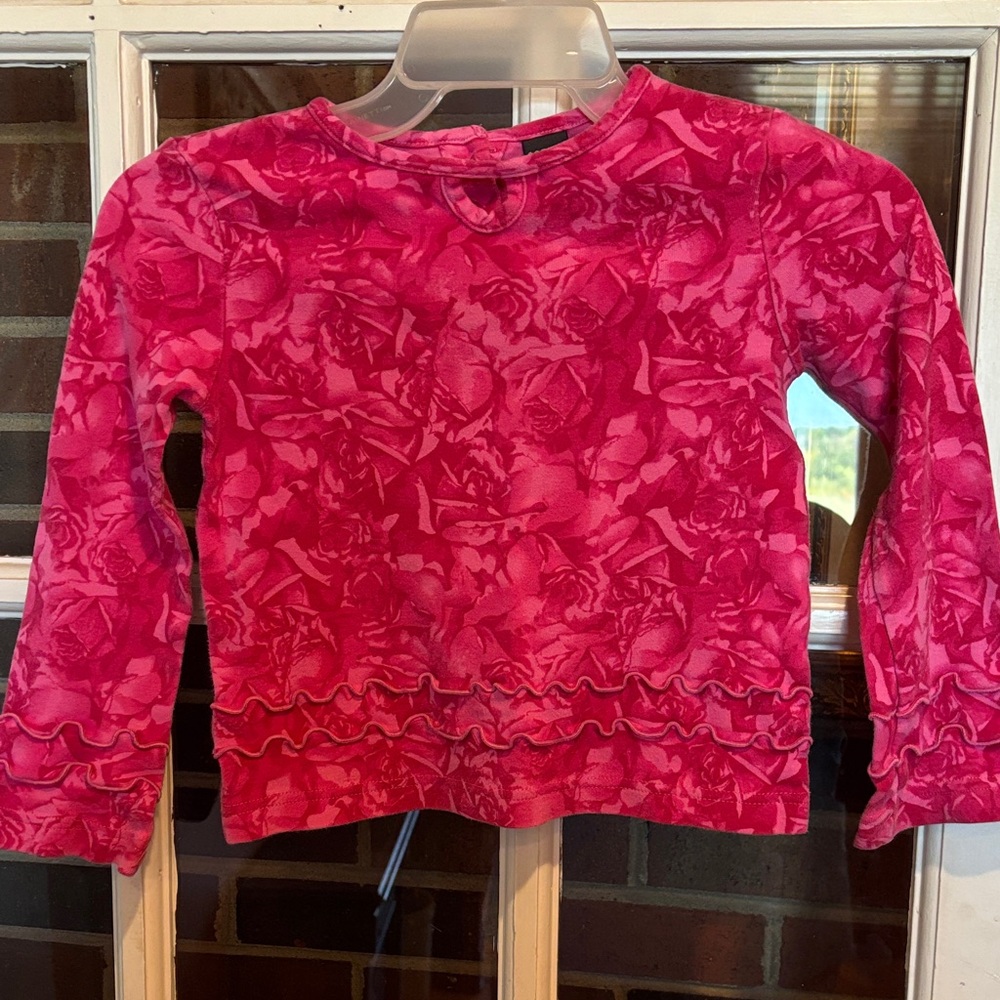 Copper Key Fuchsia Floral Long Sleeve Tee